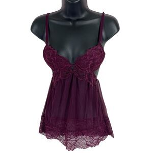 La SENZA Plum Lace playful bustier size x-small